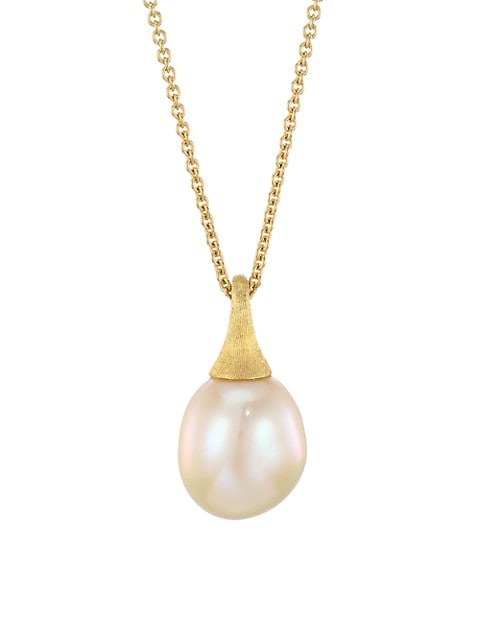 Africa 18K Pearl Pendant Necklace